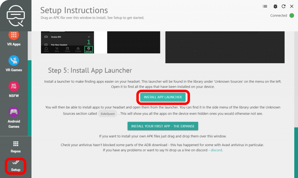 SideQuestを使ってOculus Questに非公式アプリ（apk）を楽々インストール VRまにあっくす！